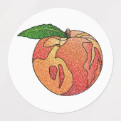 Glitzer Peach Etiketten (Design 1)