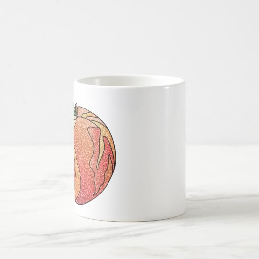 Glitzer Peach Kaffeetasse (Mittel)