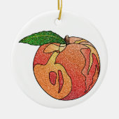 Glitzer Peach Keramik Ornament (Vorne)
