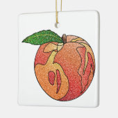 Glitzer Peach Keramikornament (Links)