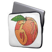 Glitzer Peach Laptopschutzhülle (Vorderseite Links)