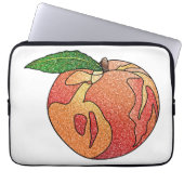 Glitzer Peach Laptopschutzhülle (Vorderseite)