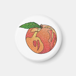 Glitzer Peach Magnet