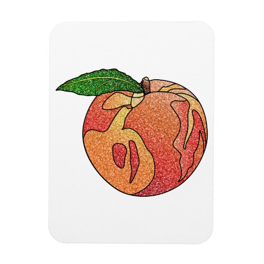 Glitzer Peach Magnet (Vertikal)
