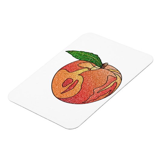 Glitzer Peach Magnet (Linke Seite)