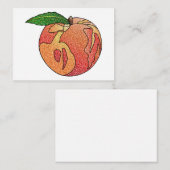 Glitzer Peach Mitteilungskarte (Vorne/Hinten)