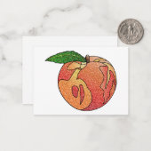 Glitzer Peach Mitteilungskarte (Vorderseite/Rückseite Beispiel)