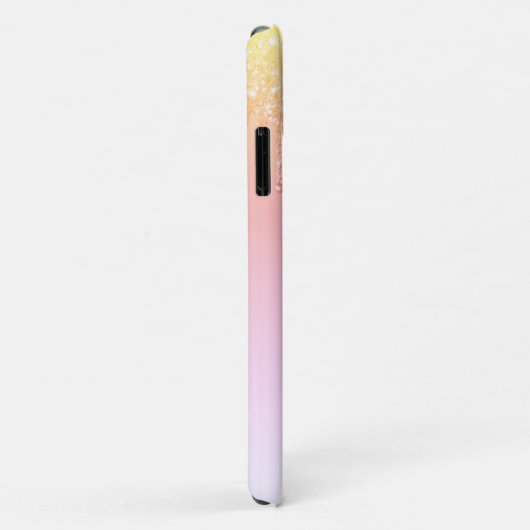 Glitzer Peach Pink Name Glitzern Glam Girl Hübsch Case-Mate iPhone Hülle (Hinten/Rechts)