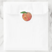 Glitzer Peach Quadratischer Aufkleber (Tasche)