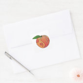 Glitzer Peach Quadratischer Aufkleber (Umschlag)