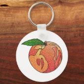 Glitzer Peach Schlüsselanhänger (Rückseite)