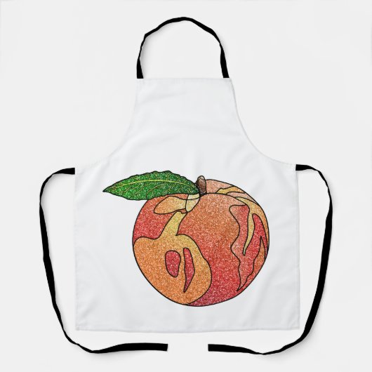 Glitzer Peach Schürze (Vorderseite)