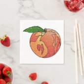 Glitzer Peach Serviette (Beispiel)
