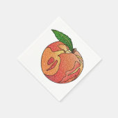 Glitzer Peach Serviette (Ecke)