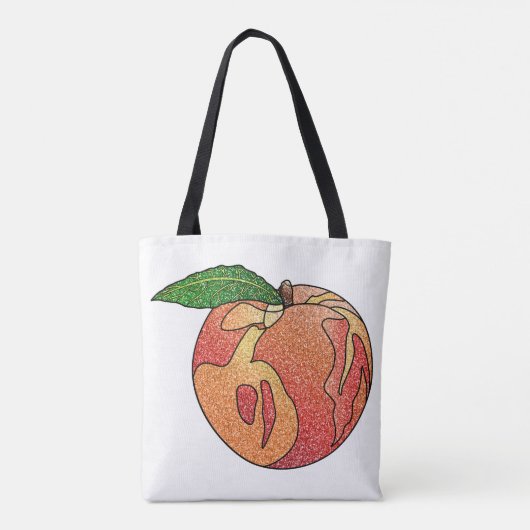 Glitzer Peach Tasche (Rückseite)