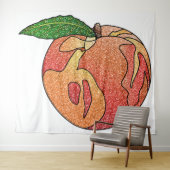 Glitzer Peach Wandteppich (Beispiel (Horizontal))