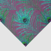 Glitzer Peacock Feather Serie Design 6 Seidenpapier (Detail)