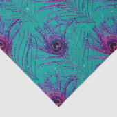 Glitzer Peacock Feather Series Design 12 Seidenpapier (Detail)