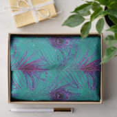 Glitzer Peacock Feather Series Design 12 Seidenpapier (Geschenk)