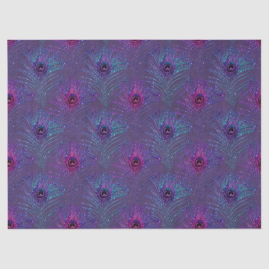 Glitzer Peacock Feather Series Design 13 Seidenpapier (Vorderseite)