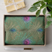 Glitzer Peacock Feather Series Design 17 Seidenpapier (Geschenk)