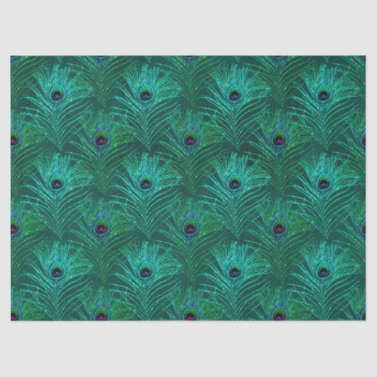 Glitzer Peacock Feather Series Design 18 Seidenpapier (Vorderseite)