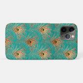 Glitzer Peacock Feathers Pattern Case-Mate iPhone Hülle (Rückseite (Horizontal))