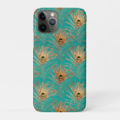 Glitzer Peacock Feathers Pattern Case-Mate iPhone Hülle (Rückseite)