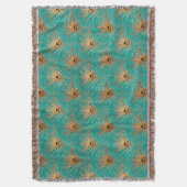 Glitzer Peacock Feathers Pattern Decke (Vorderseite Vertikal)