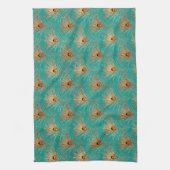 Glitzer Peacock Feathers Pattern Geschirrtuch (Vertikal)