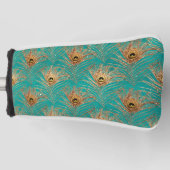 Glitzer Peacock Feathers Pattern Golf Headcover (Vorderseite)