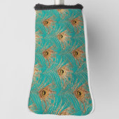 Glitzer Peacock Feathers Pattern Golf Headcover (Rotieren 90)