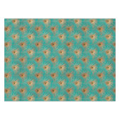 Glitzer Peacock Feathers Pattern Tischdecke (Vorderseite (Horizontal))