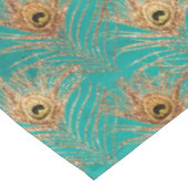 Glitzer Peacock Feathers Pattern Tischdecke (Schrägansicht)
