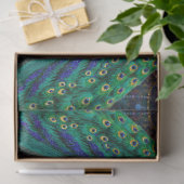 Glitzer Peacocks Elegante Feathers Rosa Decoupage Seidenpapier (Geschenk)