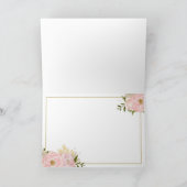 Glitzer Peony Wedding Vielen Dank Karten (Innenseite)
