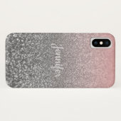 Glitzer Personalisiert glänzende Folge funkelnde R Case-Mate iPhone Hülle (Rückseite (Horizontal))