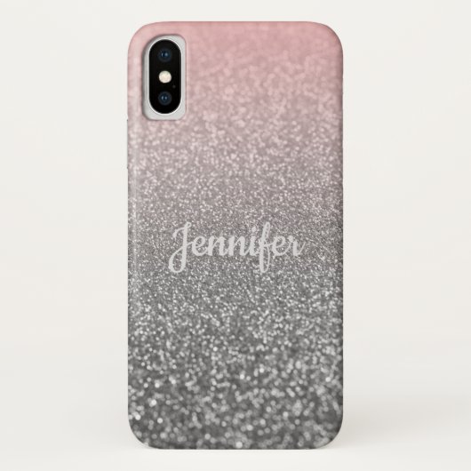 Glitzer Personalisiert glänzende Folge funkelnde R Case-Mate iPhone Hülle (Rückseite)