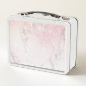 Glitzer Personalisiert Marmor Metall Brotdose (Rückseite)