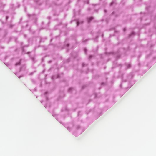 Glitzer personalisiert rosa Imitate Fleecedecke (Ecke)