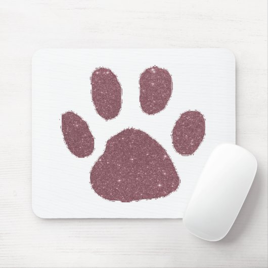 Glitzer-Pfotenabdruck-Mauspad Mousepad (Mit Mouse)