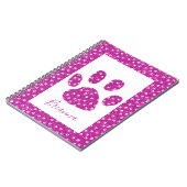 Glitzer-Pfotenabdruck-Notizbuch Notizblock (Linke Seite)