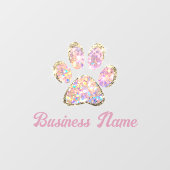 Glitzer-Pfotenklemme Fensteraufkleber (Blatt)