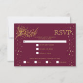 Glitzer Pine Confetti Weintrauben RSVP Karte (Vorderseite)