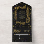 Glitzer-Pine, Konfetti All In One Einladung (Innen Boden)