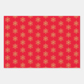 Glitzer Pine Tree Rentier Schneeflocken Festivals Geschenkpapier Set (Vorderseite 3)