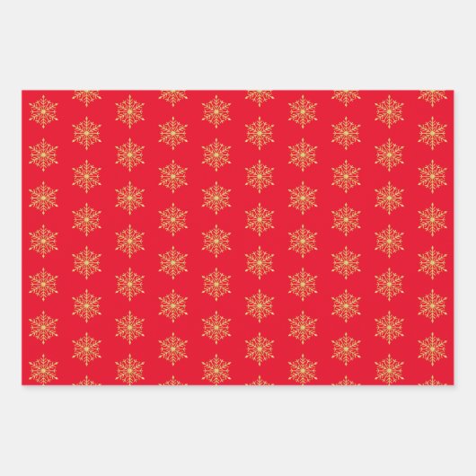 Glitzer Pine Tree Rentier Schneeflocken Festivals Geschenkpapier Set (Vorderseite 3)