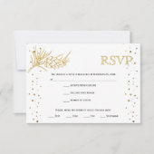 Glitzer-Pine und Konfetti-Winterhochzeit RSV RSVP Karte (Vorderseite)