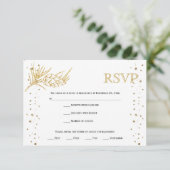 Glitzer-Pine und Konfetti-Winterhochzeit RSV RSVP Karte (Stehend Vorderseite)