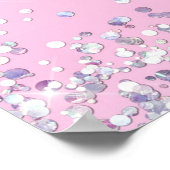 Glitzer Pink 14. Geburtstagsparty Poster (Ecke)